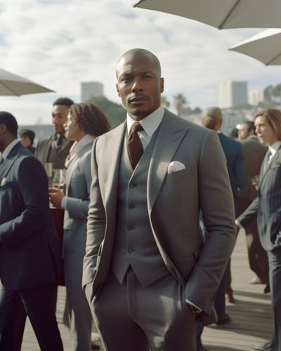 3 Piece Wedding Gray Suit